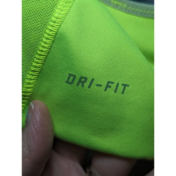 Nike Sports Bra Womens Large Yellow Compression Gym Training Running Outdoor Top - Picture 6 of 13